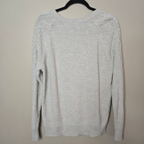 GAP Women's Gray Cable Knit Sweater XL - Picture 7 of 7